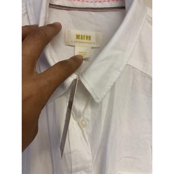 Maeve White Button Down Tunic NWT - Picture 3 of 7